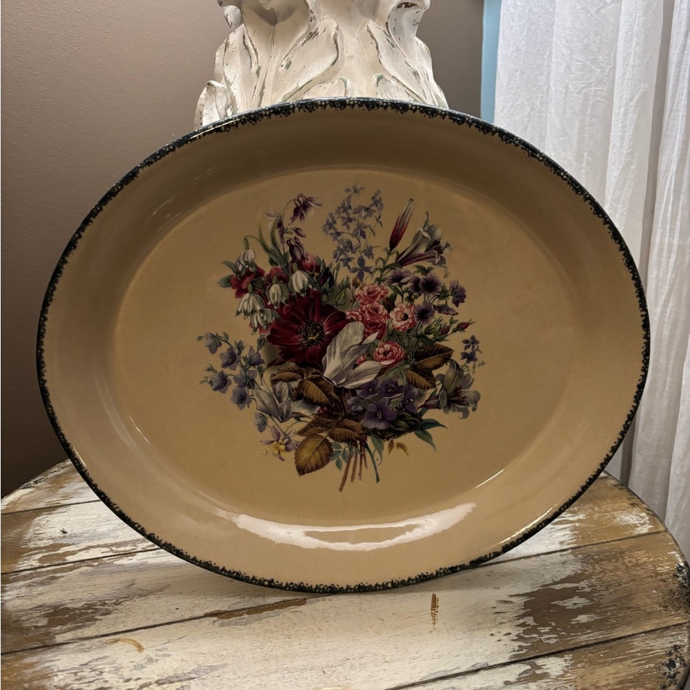 Floral Oval Platter